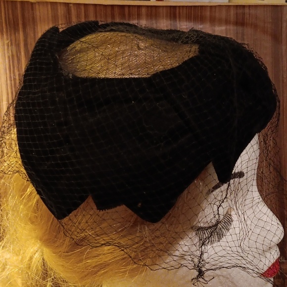 Vintage union made black headpiece - Picture 2 of 4